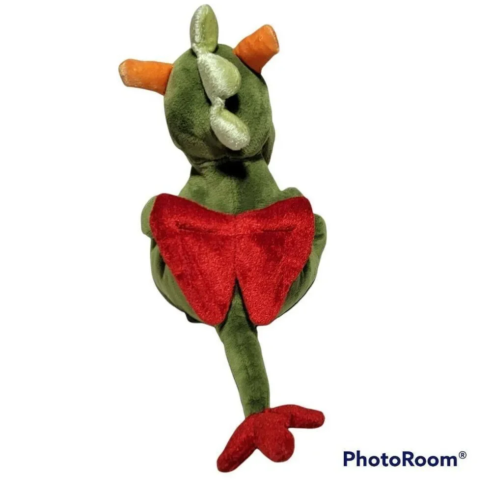 ‎RARE GUND Dragon Plush FIRESWORTH Lost Tooth Stuffed Animal Tooth Fairy Green